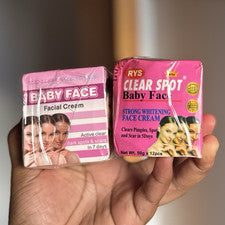 Baby Face Duo Clear Spot Cuidado de Día y Crema Iluminadora Anti-Pickels 50 g