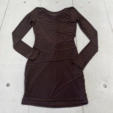 Moda Nova Vestido Encadenado Para Mujer S Marrón Cadena Sin Espalda Mini Bodycon