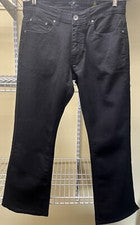 Pantalones de mezclilla ENZO Bootcut negros lavados oscuros para hombre estilo 989/UK.83 EZ401 talla 36R nuevos