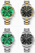 Reloj Hombre Hombre Impermeable Cuarzo Cronógrafo Acero Inoxidable Reloj Pulsera REGALO