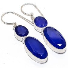 Pendiente de joyería de plata esterlina 925 hecho a mano con piedras...