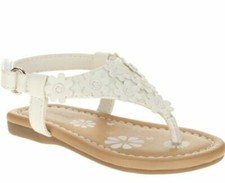 NUEVAS Sandalias GARANNIMALS Flor Blanco Infante Niño **6-9* o *9-12** Meses