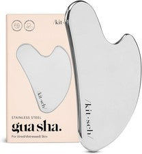 Elegante Gua Sha de Acero Inoxidable para Cuidado Facial y Corporal - Esculpir, Dar Forma y Relajar