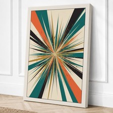 Impresión en lienzo geométrica de energía radiante arte de pared decoración del hogar listo para colgar