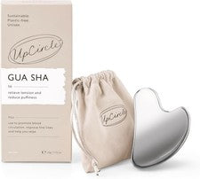 Herramienta Facial Gua Sha, Acero Inoxidable, Alivia Tensión, Drenaje Linfático