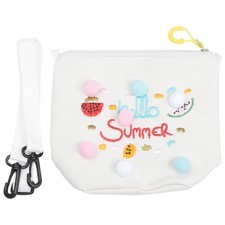 Blanco Moda Mujeres Bolso Bandolera de Lona Bolso Bandolera Multifunción Teléfono Celular