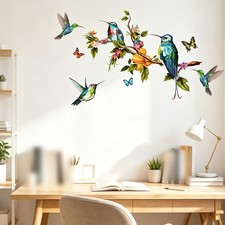 Calcomanías de pared de vinilo mariposas y ramas para decoración del hogar para sala de estar