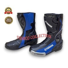 Brand new Yamaha Motorbike boots Bikers Leather motorcycle racing Safety shoes