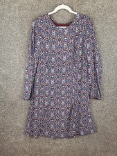 Vestido acampanado The Limited cachemir manga larga línea A para mujer 14 púrpura boho carrera
