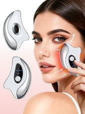 Herramienta Facial Eléctrica Gua Sha, Masajeador Vibración Calefacción Antienvejecimiento e Hinchazón