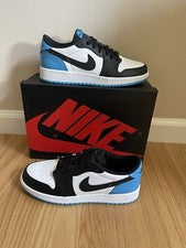 Nike Air Jordan 1 Retro Bajo OG GS Talla 6.5Y / 8W Negro Polvo Azul CZ0858-104