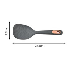 Cuchara de arroz de silicona con orificio para colgar utensilios de cocina antiadherentes