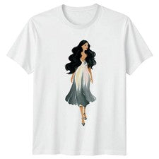 Elegante Vestido Acuarela Moda Hombre Camiseta Mujer Camiseta Unisex...