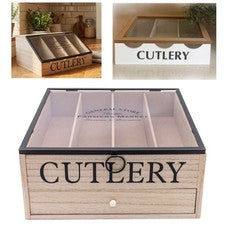 Porta cubiertos de madera organizadores de utensilios tenedor de cocina cucharas