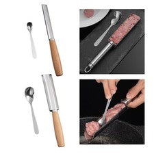 Fabricante de albóndigas, molde de pala, herramienta de cocina, mango cómodo, portátil