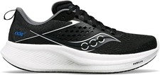 Zapatos para correr Saucony Ride 17 S10925-100 para mujer, negros/blancos, talla 10 anchos EE. UU.