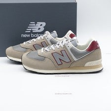 Zapatillas Hombre Talla 11.5 New Balance 574 U574SKB Piedra Árida/Monarca Borgoña