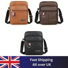 Bandolera de cuero genuino para hombre Bolsos de hombro Bolso de negocios de tamaño mediano