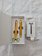 Masajeador facial eléctrico dorado Yeamon 2 en 1/herramienta para el cuidado de la piel E5