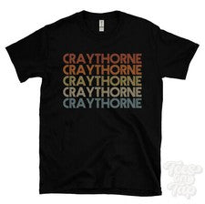 CAMISETA CRAYTHORNE ESTILO RETRO REPETIDO Hombre y Mujer Novedad Genial Nombre Regalo