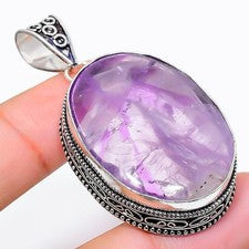 Colgante de joyería de plata esterlina 925 hecho a mano con piedras...