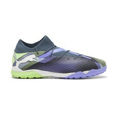 Zapatillas deportivas PUMA Future 7 Pro Cage de fútbol para hombre verdes y moradas 1079230