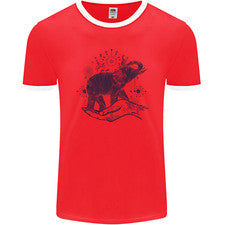 Camiseta estilo sacro elefante meditación tatuaje arte hombre timbre fotL