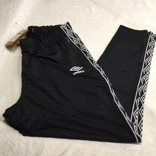 Pantalones tricot grabados estilo activo Umbro para hombre negros/blancos XXL poliéster nuevos