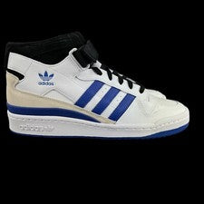 Adidas Forum Mid Blanco Negro Azul Real Zapatos FY6796 Para hombres Tallas 8.5 - 10.5
