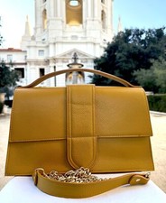 Bolso Bandolera Ivan Troy Sofia Amarillo Para Mujer Cuero Italiano Exterior