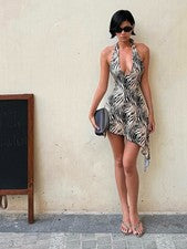 Vestido a rayas de diseñador 2026 para mujer - Elegante moda de verano