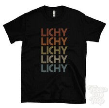 CAMISETA LICHY ESTILO RETRO REPETIDO Hombre y Mujer Novedad Genial Nombre Regalo