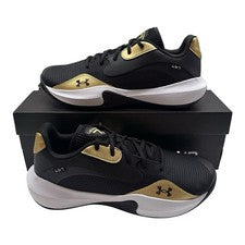 Zapatillas de baloncesto Under Armour UA Lockdown 7 bajas para hombre talla 13 negras/doradas