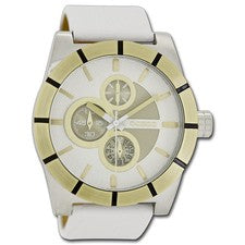 Oozoo reloj de pulsera para hombres Timepieces analógico cuero blanco UOC6430A