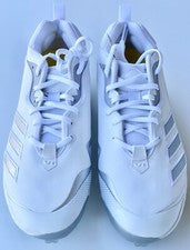 Botines de béisbol Adidas Icon 6 rebotes TPU para hombre zapatos blancos/grises talla 12 nuevos
