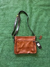 Lindo bolso de cuero para mujer Clarks marrón Dariela XB óxido nuevo con etiquetas nuevo - defectos