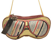 Bolso Bandolera De Colección Marc Jacobs Aviador Gafas de Sol Amarillo Multi Lona Nuevo con Etiquetas