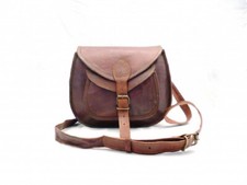 Bolso De Mensajero Cruzado Vintage De Cuero Marrón Perfecto Para Mujer