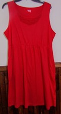 EDICIONES BÁSICAS MUJER 2X ROJO VERANO SOL O VESTIDO/ESTILO INFORMAL NUEVO SIN ETIQUETAS