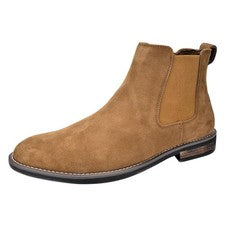 Botines Chelsea Boots de gamuza para hombre, talla 43, gamuza marrón...