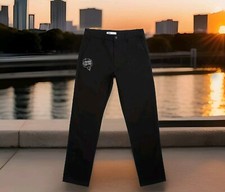 PANTALONES CHINOS ZARA x LARO LAGOSTA para hombre talla 42 ilustrados negros ropa de calle moda