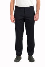 Pantalones de vestir Hugo Boss para hombre "Arti/Hesten201E1" azul a cuadros 100 % lana frente plano
