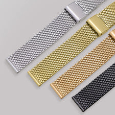 Para Reloj ROTATIVO Malla Acero Milanés Metal Correa Pulsera Cierre Hebilla