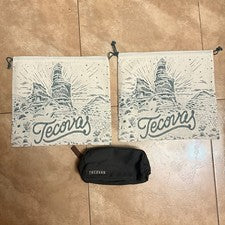 Nuevo bolso antipolvo de viaje con cordón Tecovas 2 piezas y bolsa de lona con cremallera beige verde