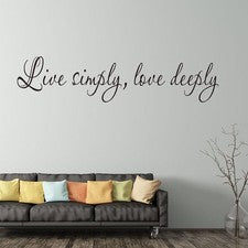 Pegatina de pared extraíble para decoración de sala de estar del hogar PVC negro calcomanía en vivo simplemente cotizar