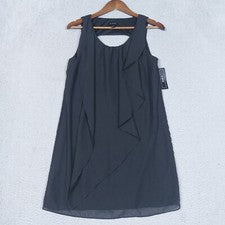 Mini Vestido Para Mujer A. Byer Mediano Negro Sin Mangas Gasa Volantes Cambio Nuevo Con Etiquetas