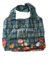 Nuevo Bolso de Mano de Compras Johnny Was California Floral Nylon Reutilizable Ligero