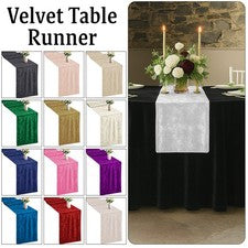 Corredor de Mesa Terciopelo Triturado 33x274cm Banquete Boda Fiesta Mesa de Comedor Decoración
