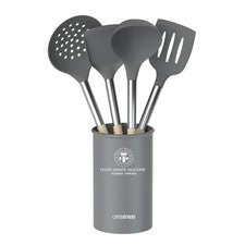 Juego de 5 utensilios de cocina de silicona antiadherente espátula giratoria cuchara herramientas