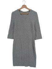 Oui Etuikleid Damen Bleistiftkleid Grau Meliert Gr. 38 Casual Elegant